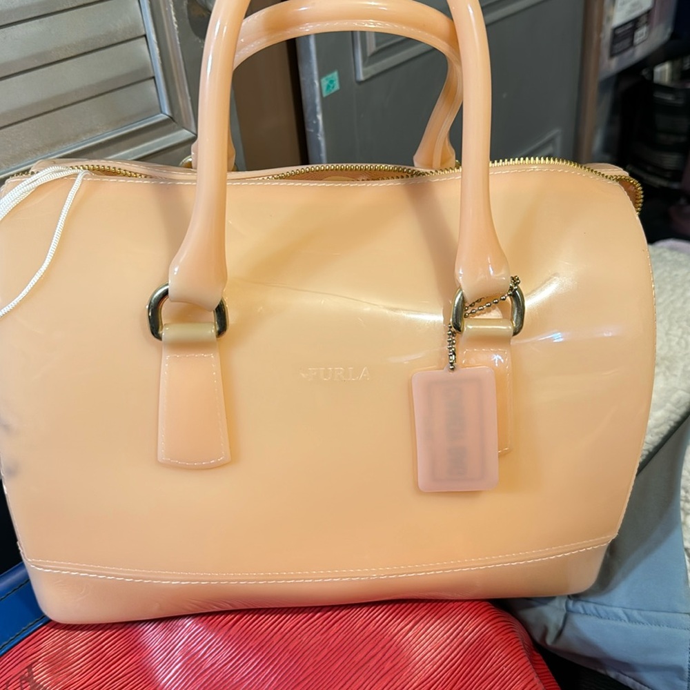 Furla Peach Satchel Bag